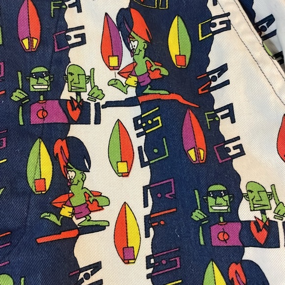 Vintage Wilbur kookmeyer cartoon surf capri overalls 90s Small - Picture 3 of 9